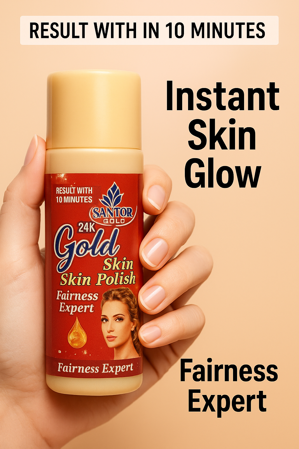 Santoor 24K Gold Skin Polish – Instant Glow with Original Indian Formula