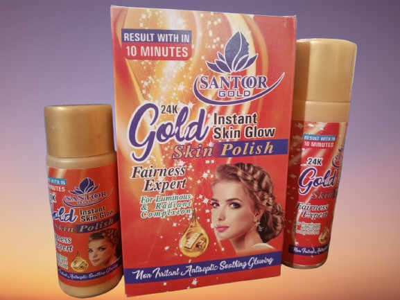Santoor 24K Gold Skin Polish – Instant Glow with Original Indian Formula