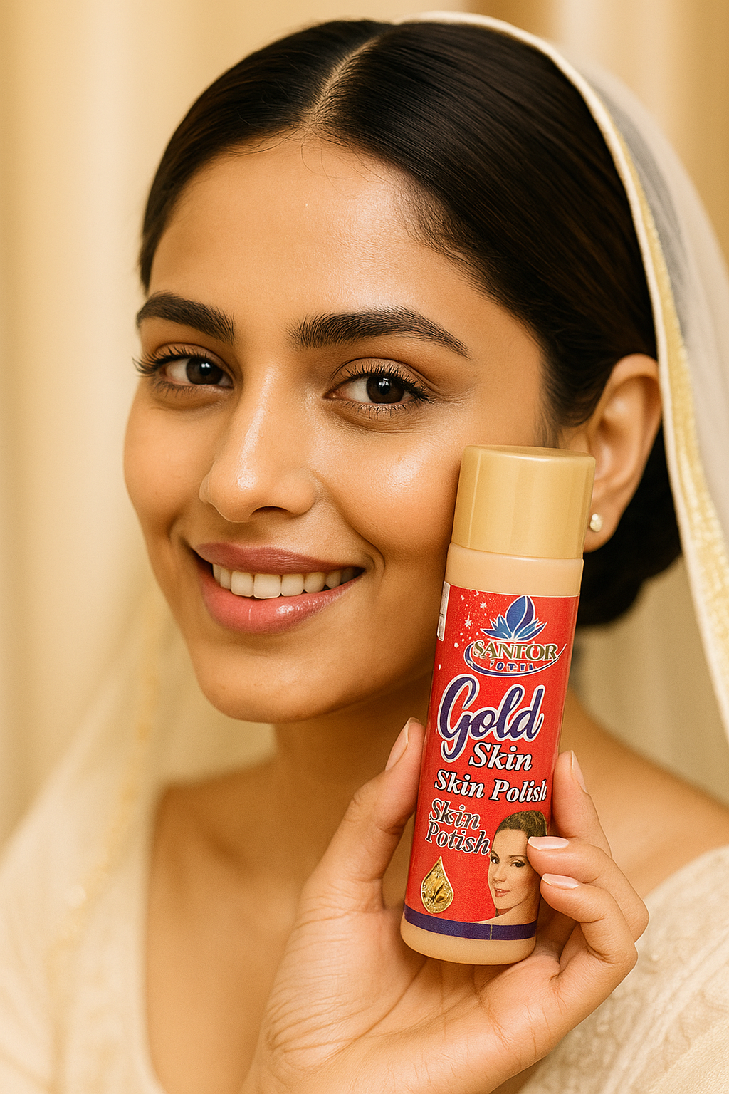 Santoor 24K Gold Skin Polish – Instant Glow with Original Indian Formula